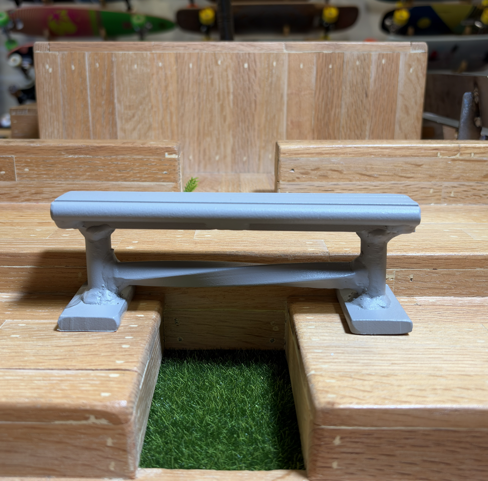 BlueRiver Rails Bench Round Bar Grey 6x2.25