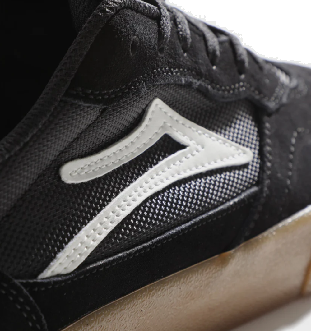 Lakai Cambridge Suede Shoes Black White Gum