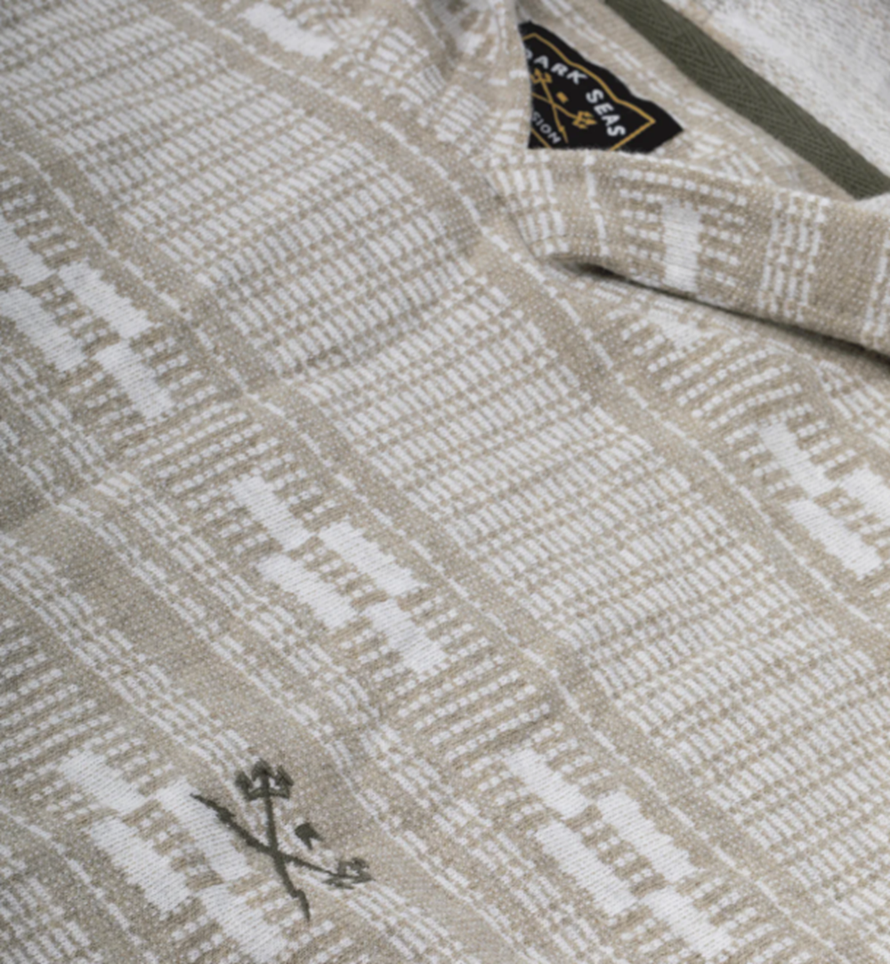 Dark Seas Ginther Knit Hoodie Moss White