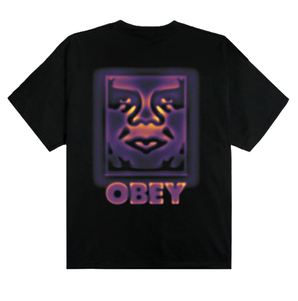 Obey Heat Map Icon Tshirt Black