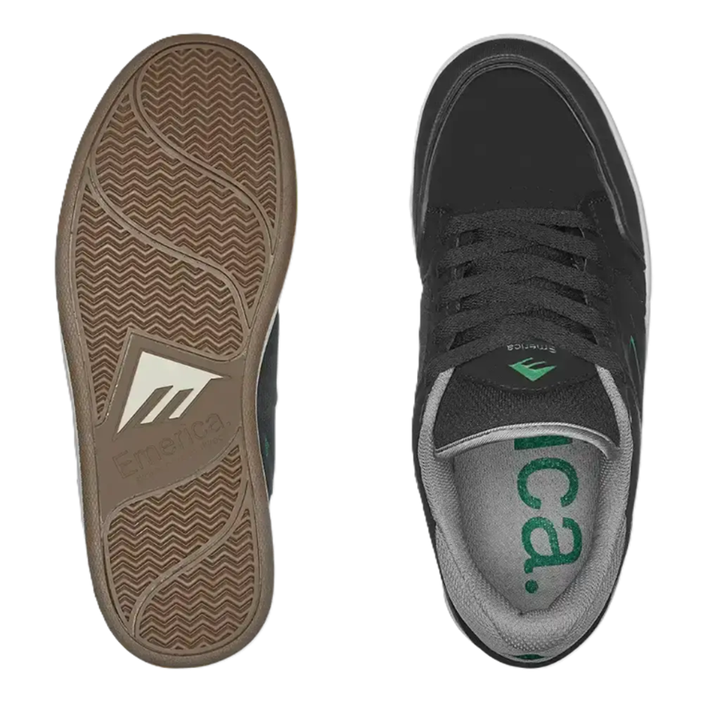 Emerica Heritic Skate Shoes Black Tan