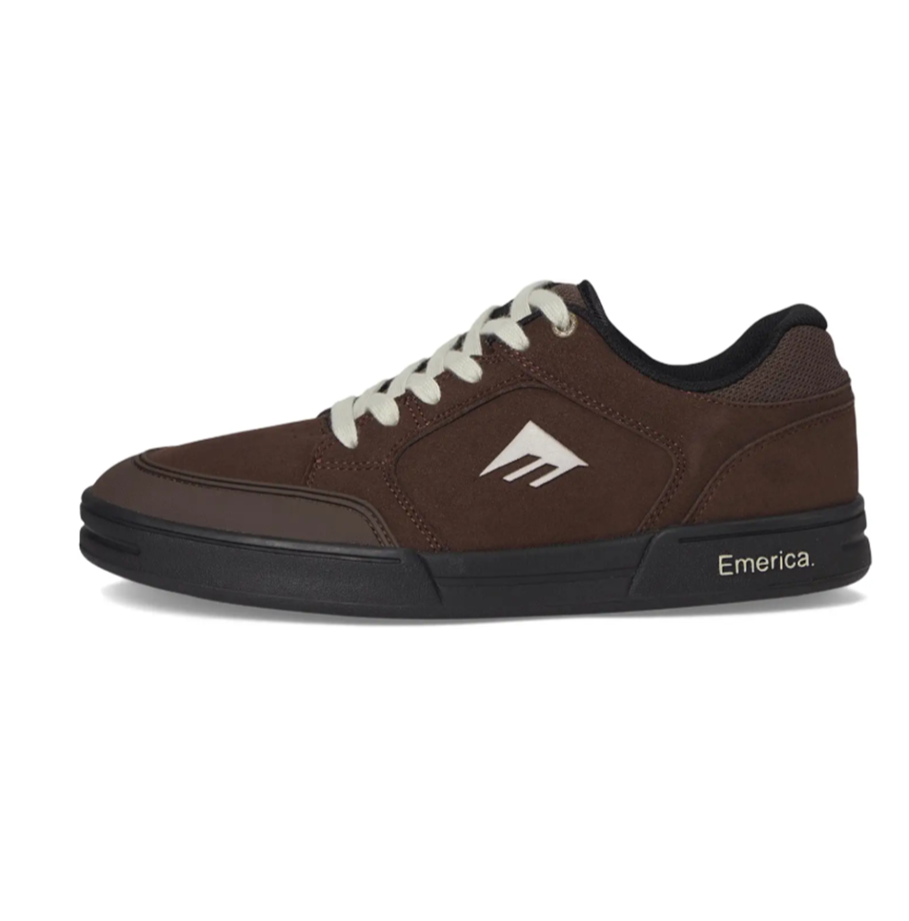 Emerica Heritic Skate Shoes Brown Black Tan