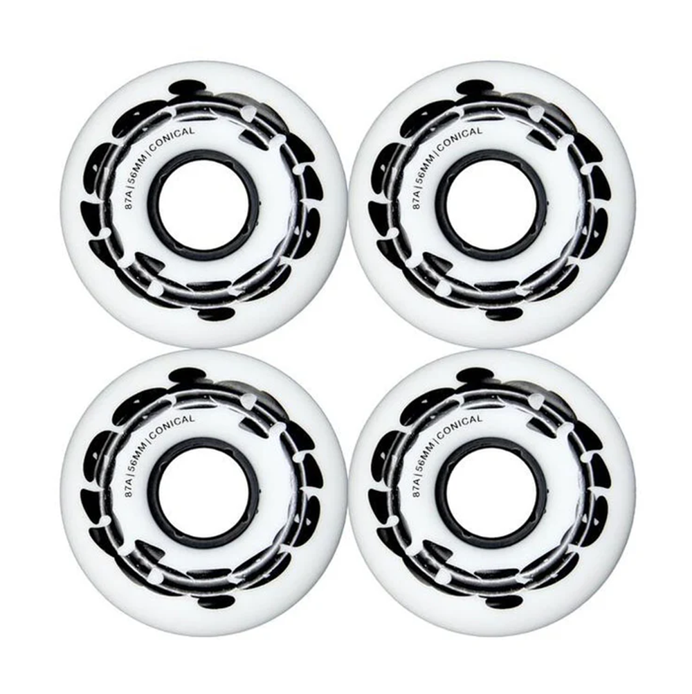Quasi Stoner Conical Wheels White Black 56/87a