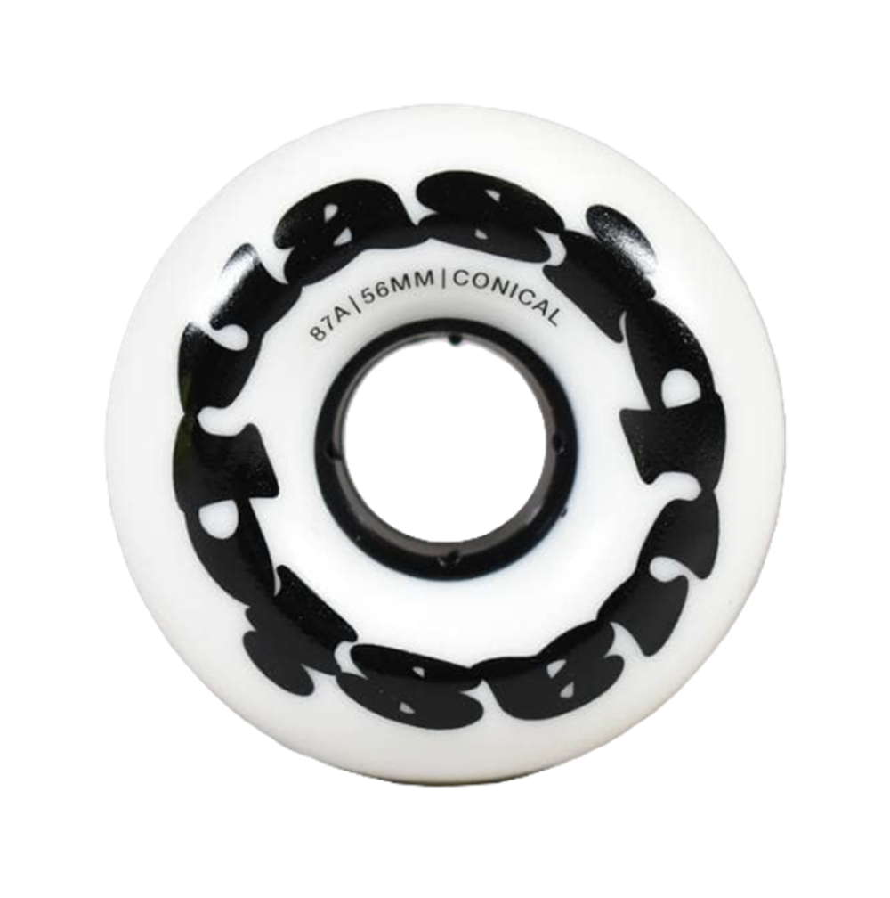 Quasi Stoner Conical Wheels White Black 56/87a