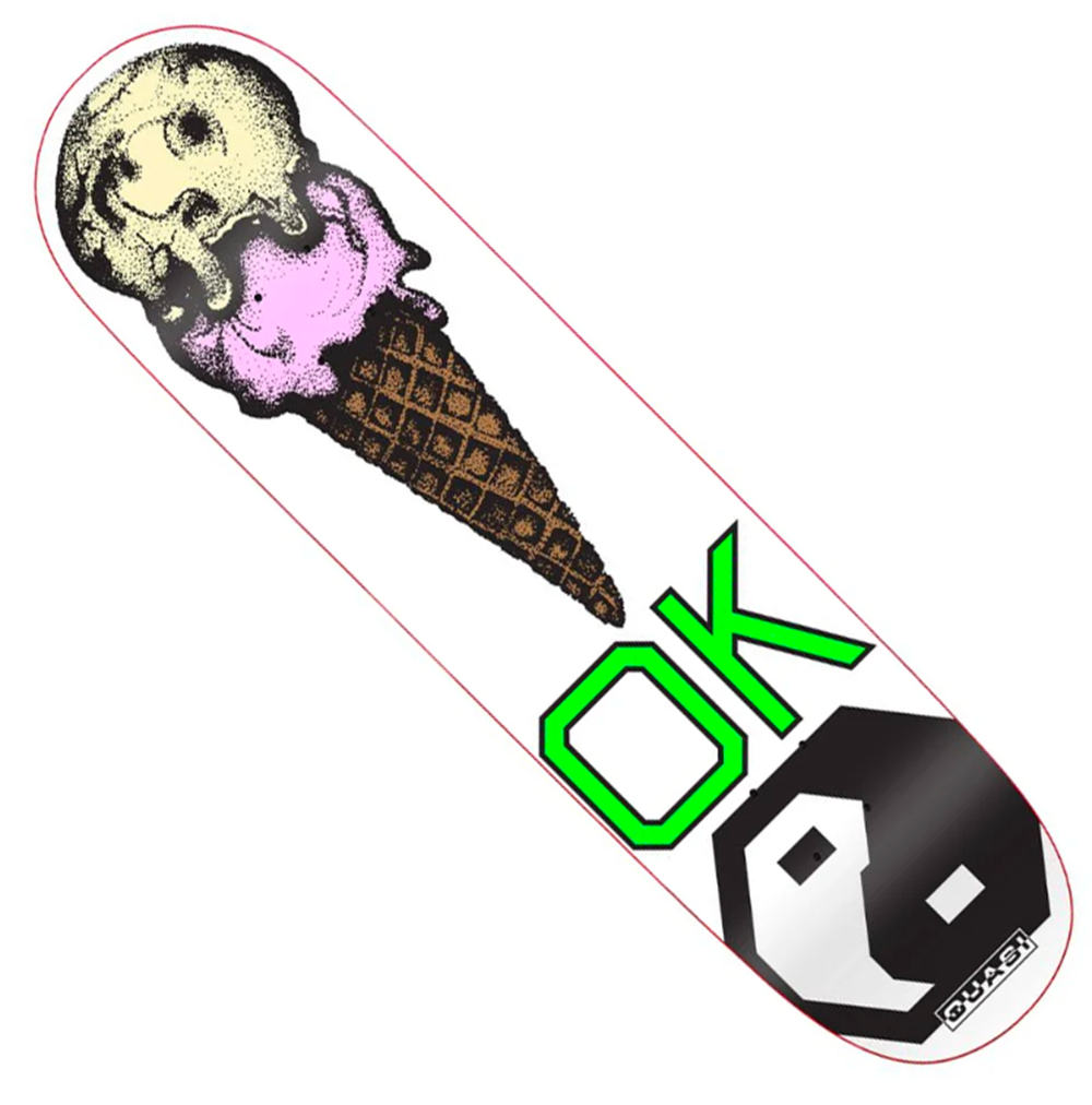 Quasi Okay Skateboard Deck White 8.125x14.1WB