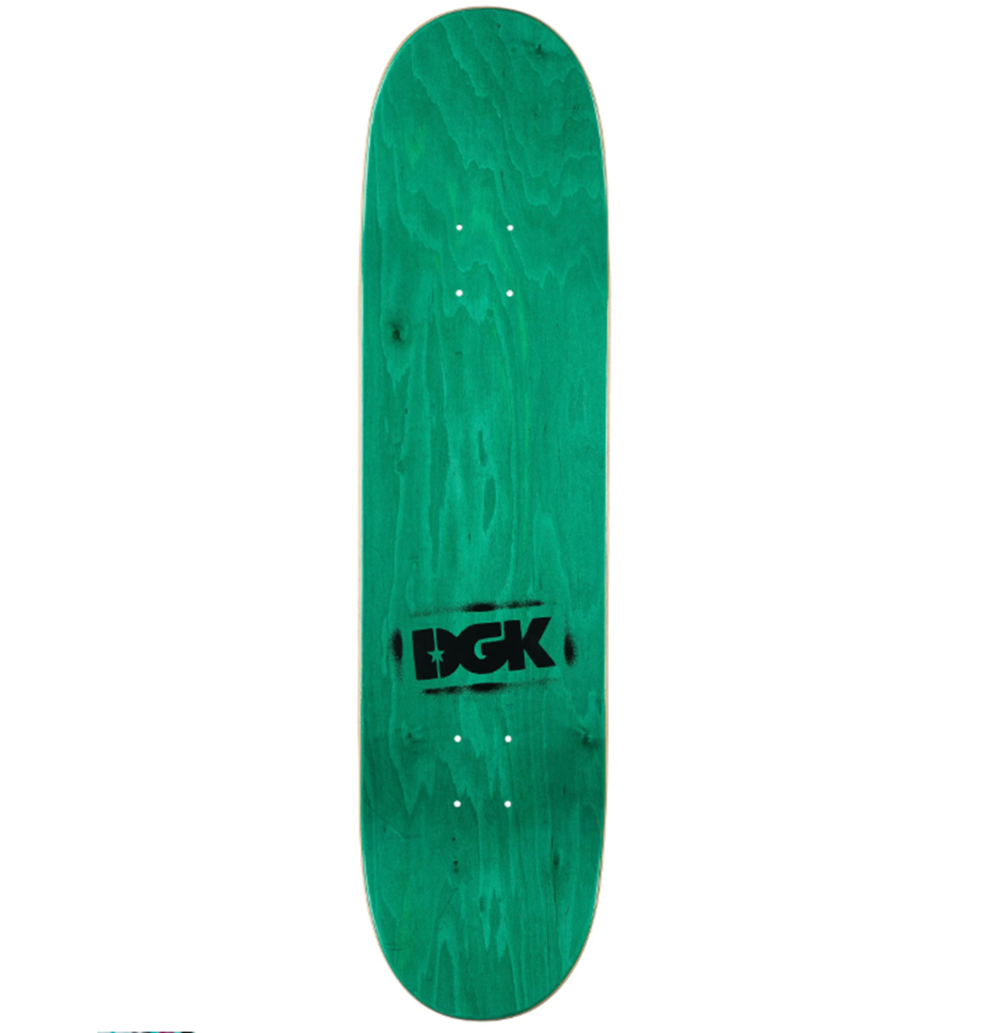 DGK Camber Club Skateboard Deck Teal Pink 8.25x14.3WB