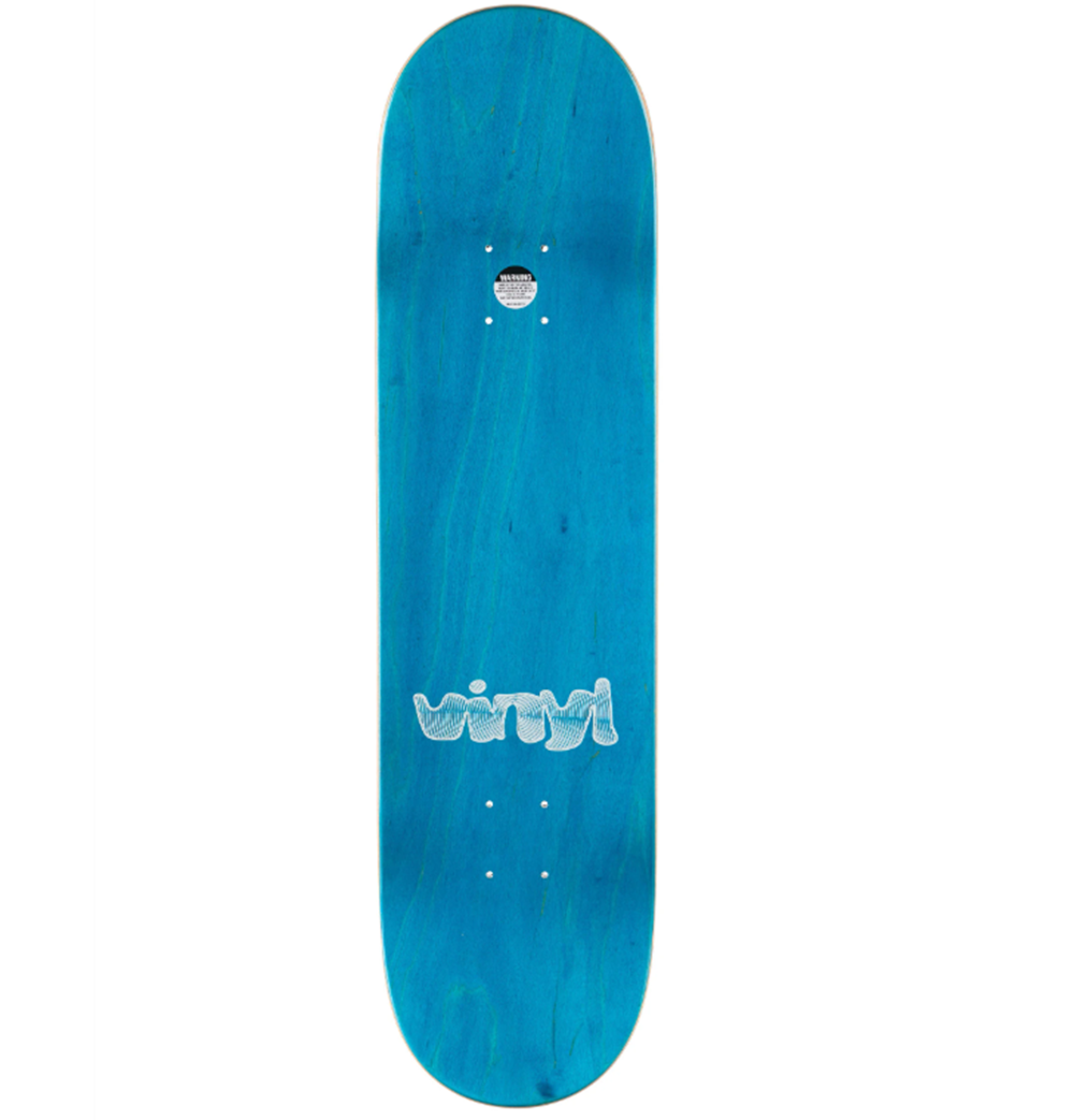 Vinyl Spiral Marble Skateboard Deck Blue 8.25x14.1WB