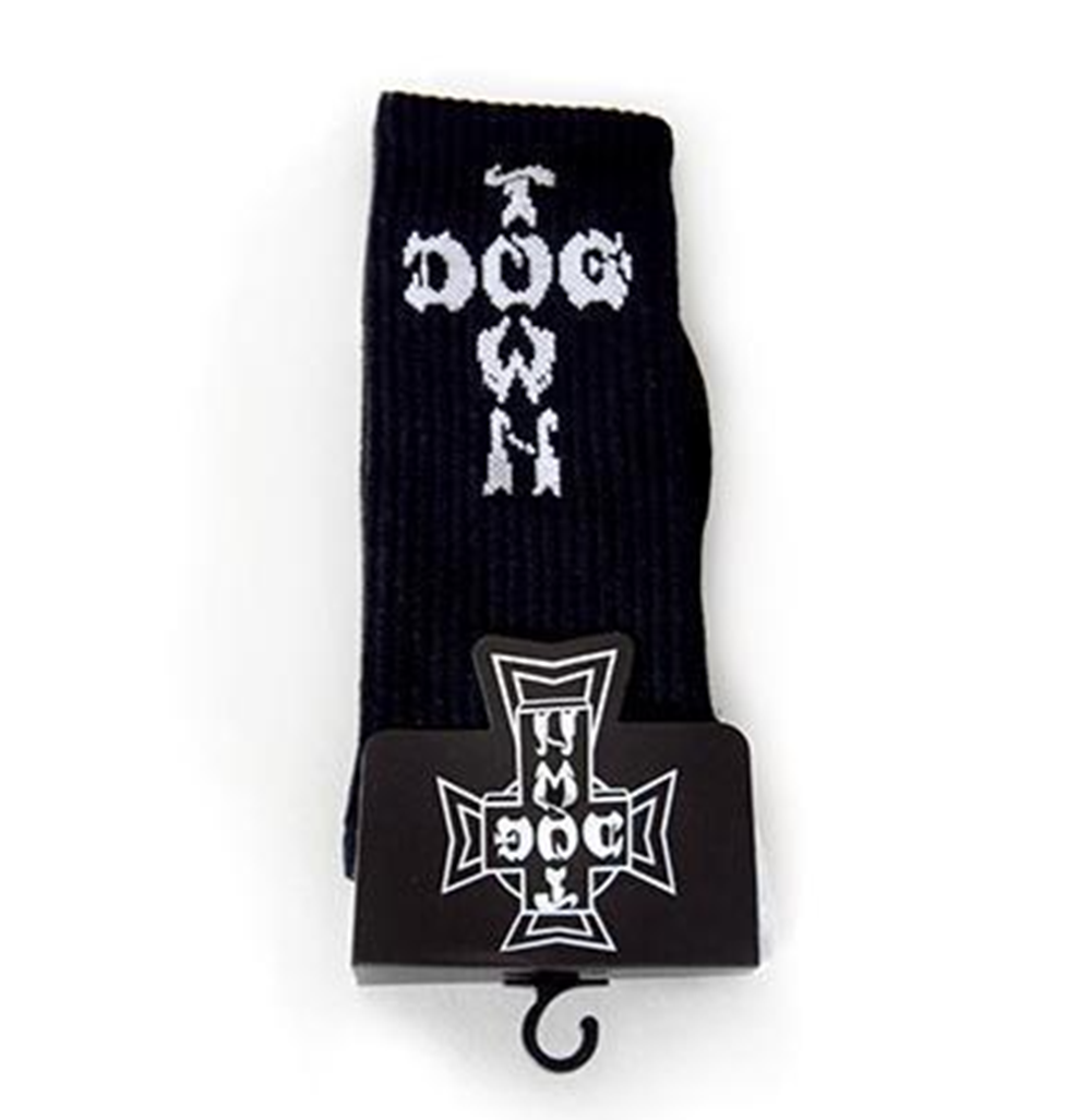 Dogtown Cross Letter Crew Socks Black Onesize