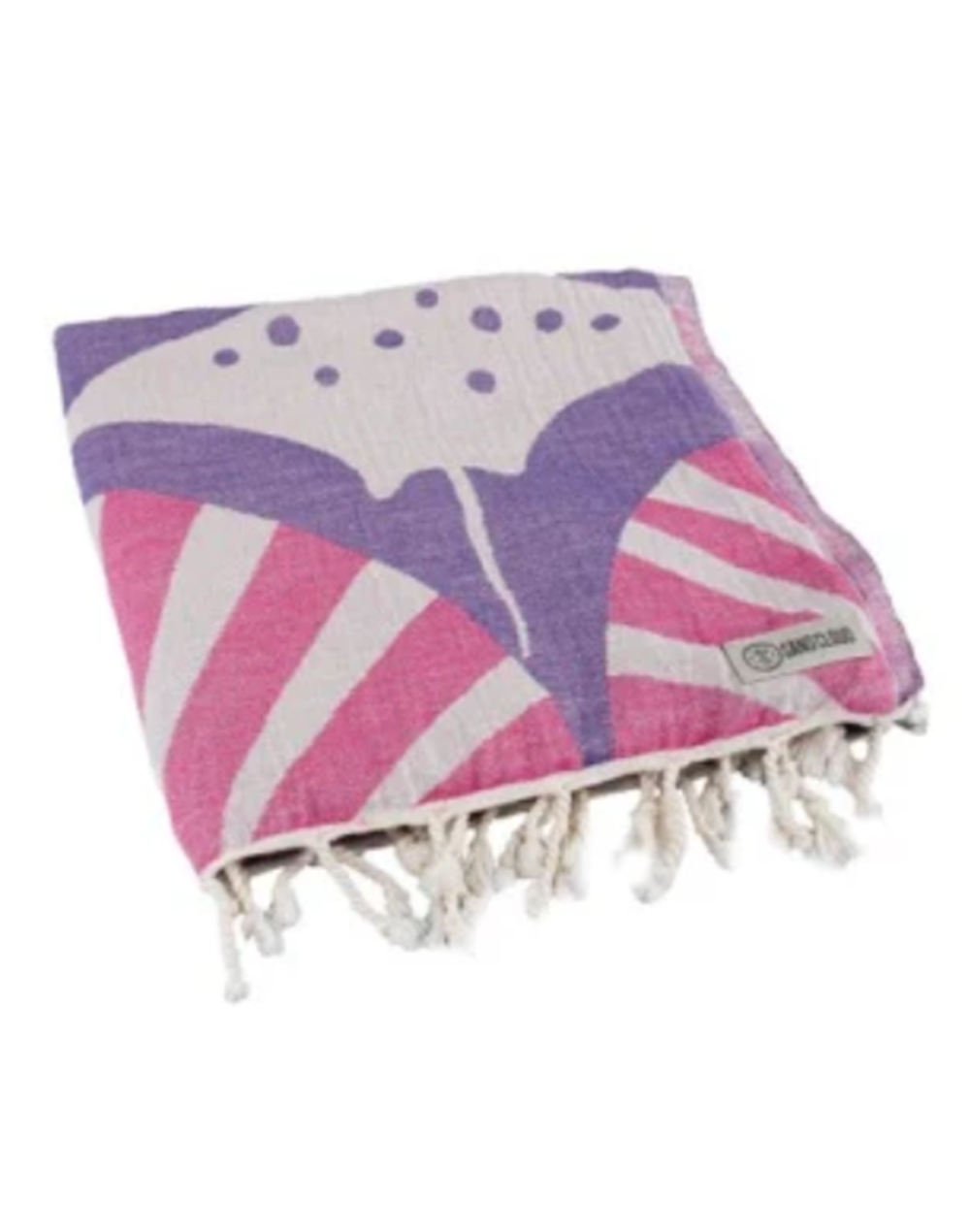 Sand Cloud Geo Manta Rays Towel Magenta Regular