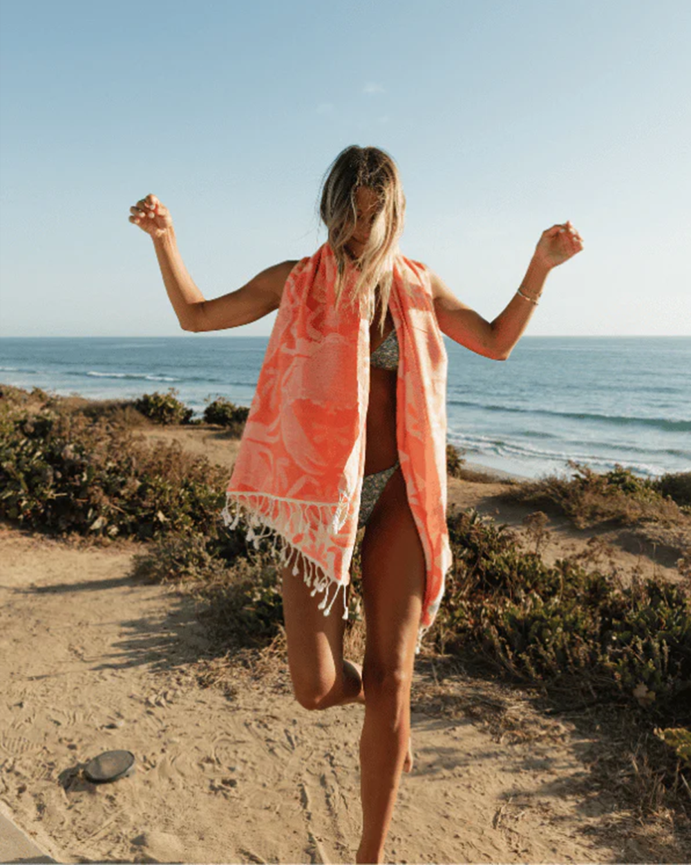 Sand Cloud Crabby Towel Peach Regular