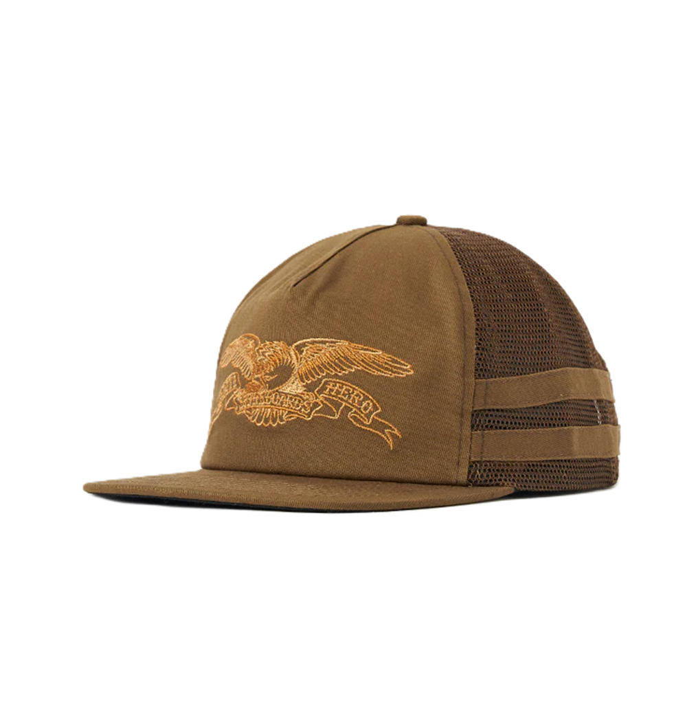 Anti Hero Basic Eagle Trucker H Brown Snapback