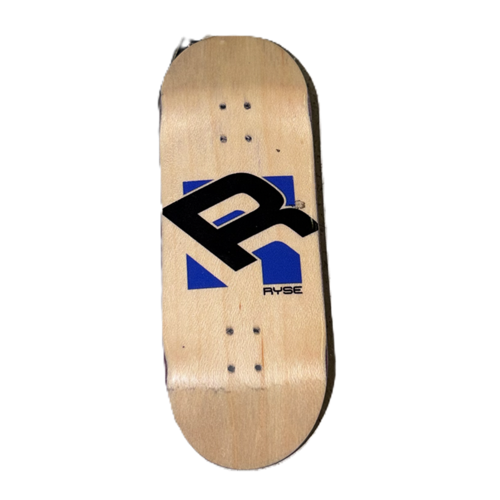 RYSE Block Logo Fingerboard Deck Natural Black 34mm OG Asgard