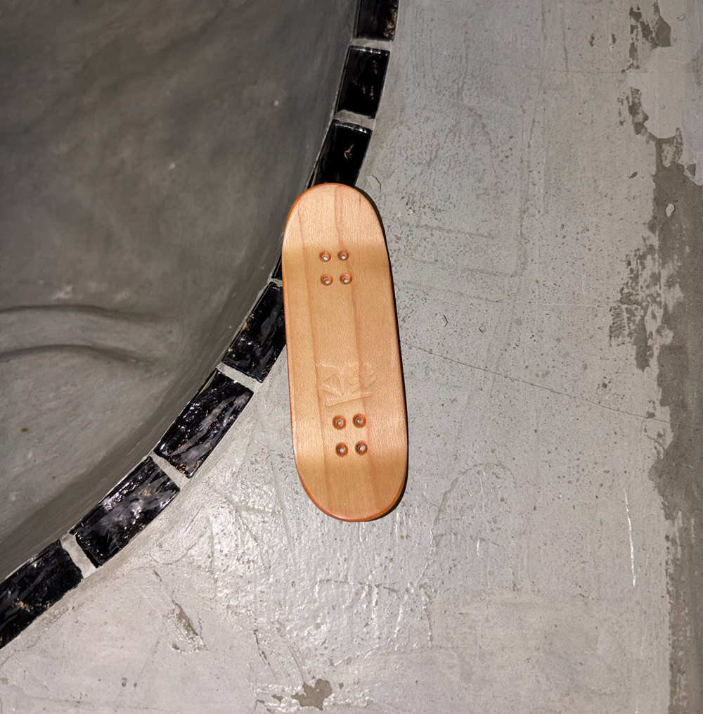RYSE Broken Finger Fingerboard Deck Natural Black 32mm OG Asgard