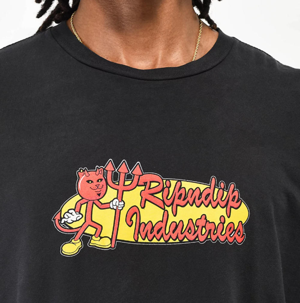 RipnDip x WI Nerm Devil Tee Black Yellow Red Small