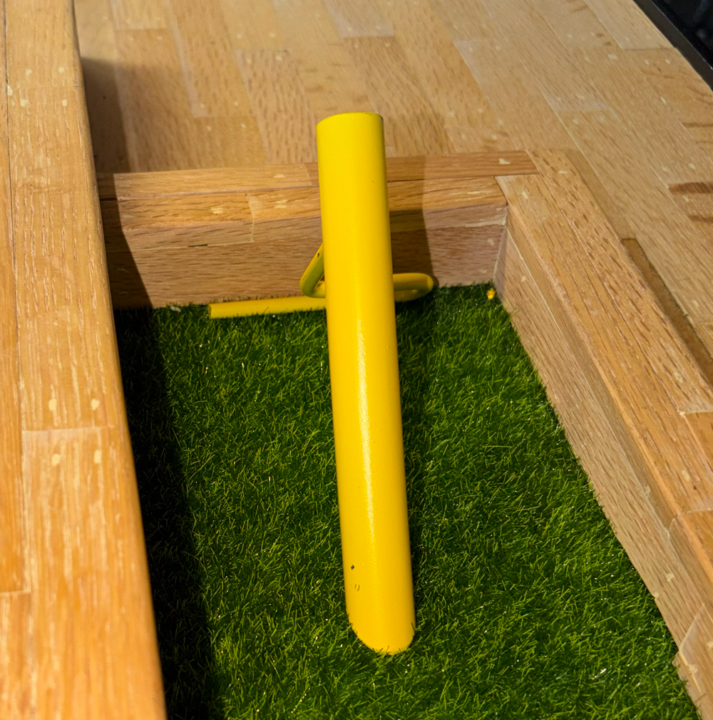 USAFBL Steel Pipe Pole Jam Fingerboard Obstacle Yellow 5inch