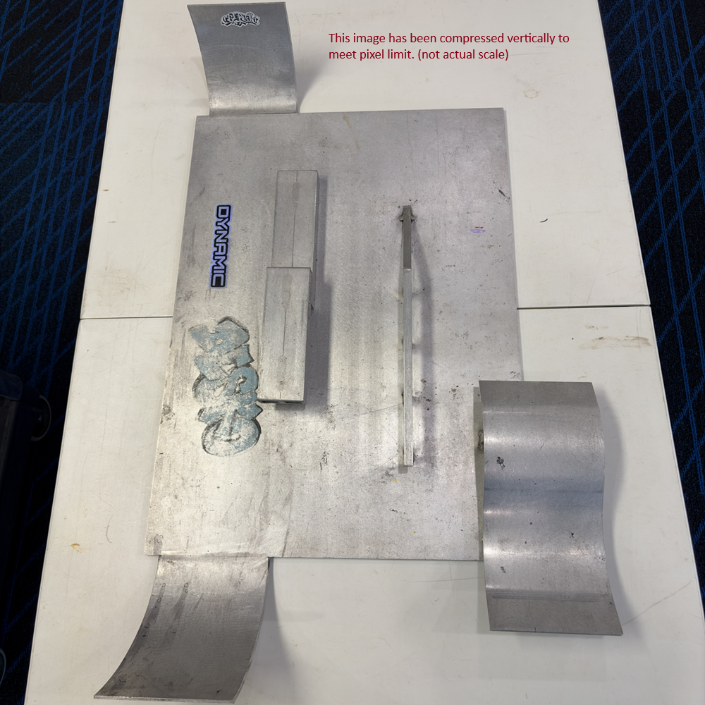 ALUMINUM WELD FINGERBOARD PARK SILVER 18x30