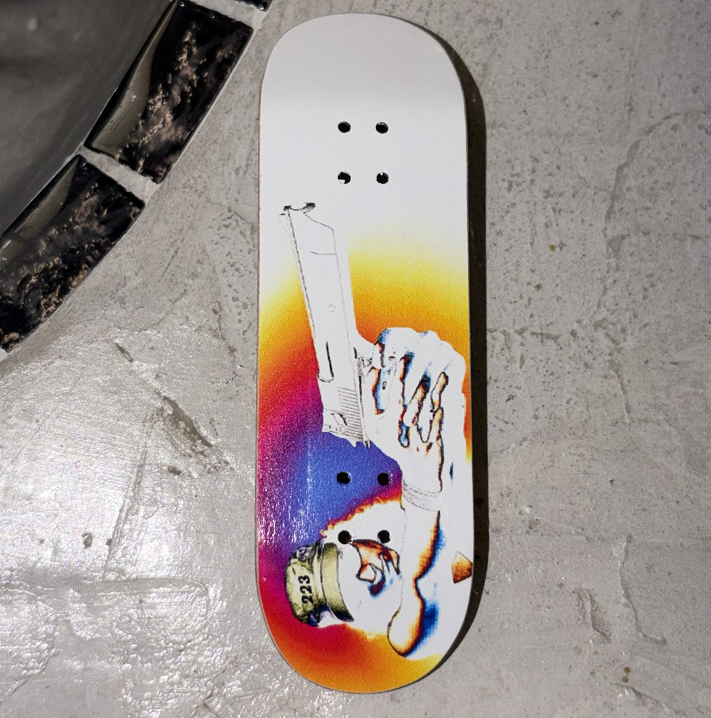 223 Sight Fingerboard Deck White 29.5x99 High Flat