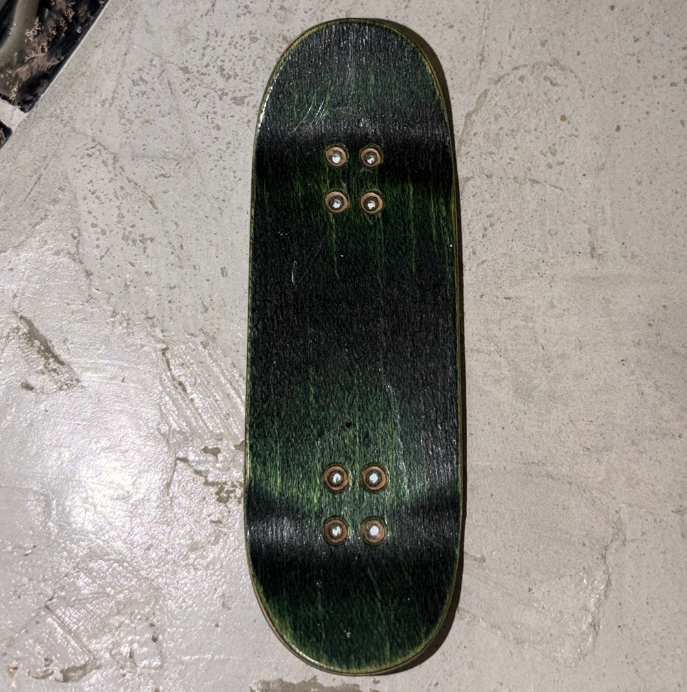 RYSE Owen Pro Sword Snake Fingerboard Deck Green Yellow 34mm OG Kona