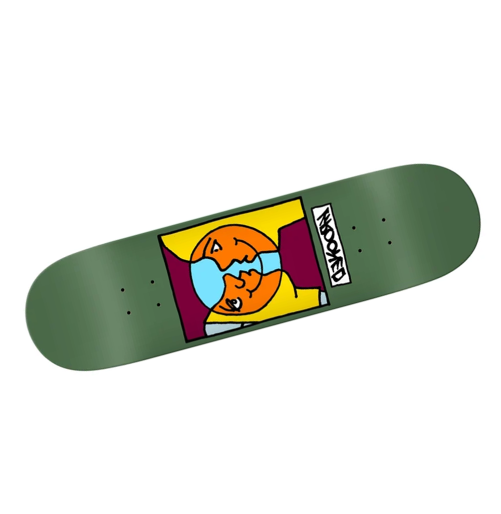 Krooked EzRider MoonSmile Skateboard Deck Green 8.38x14.5WB