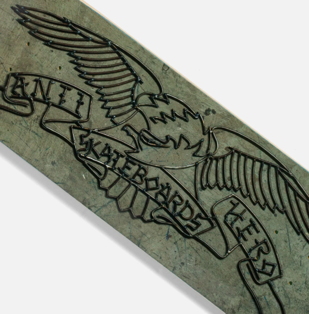 Anti Hero Treasure Island Eagle Skateboard Deck Gray 8.5x14WB