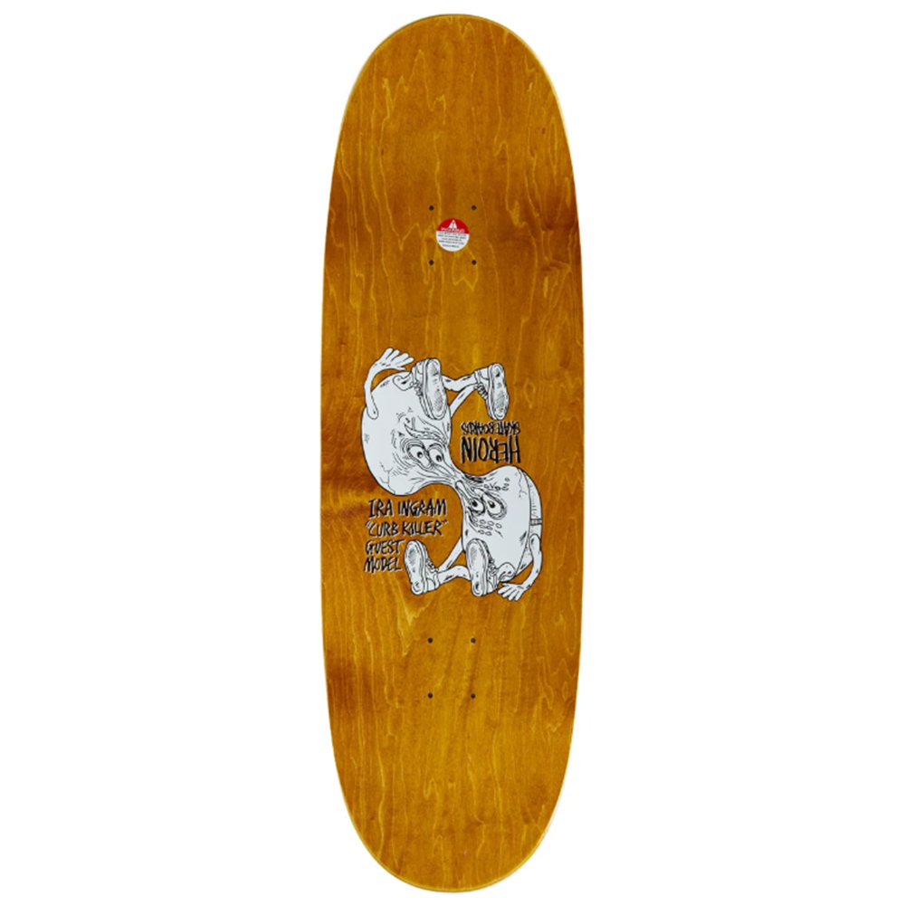Heroin Curb Killer 9 Merged Skateboard Deck Purp 10x14.3wb