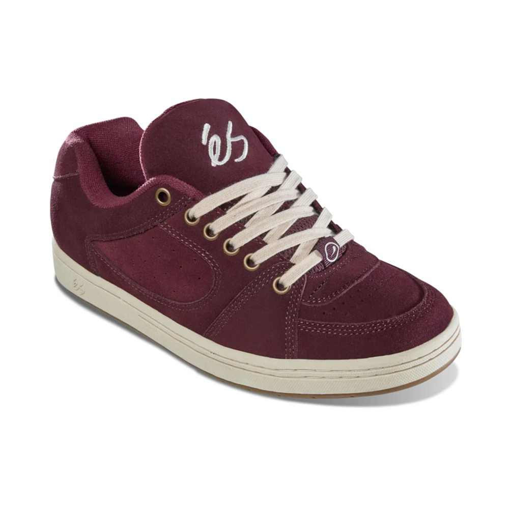 Es Accel Skate Shoes Burgundy Tan 9