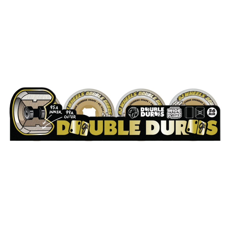 OJ Double Duro Chubbbies Wheels Set White Gum 56/99/95