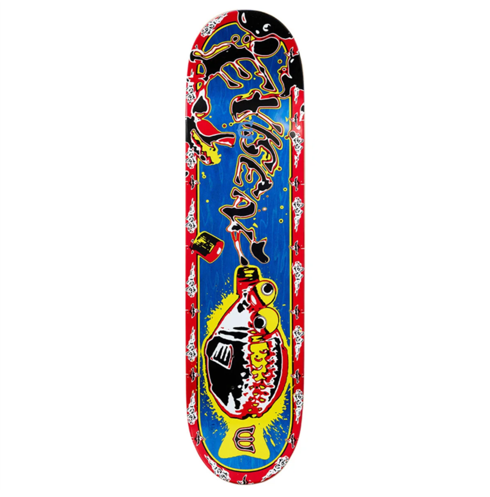 Evisen Sauce Fish Skateboard Deck Red Blue 8.25x14WB