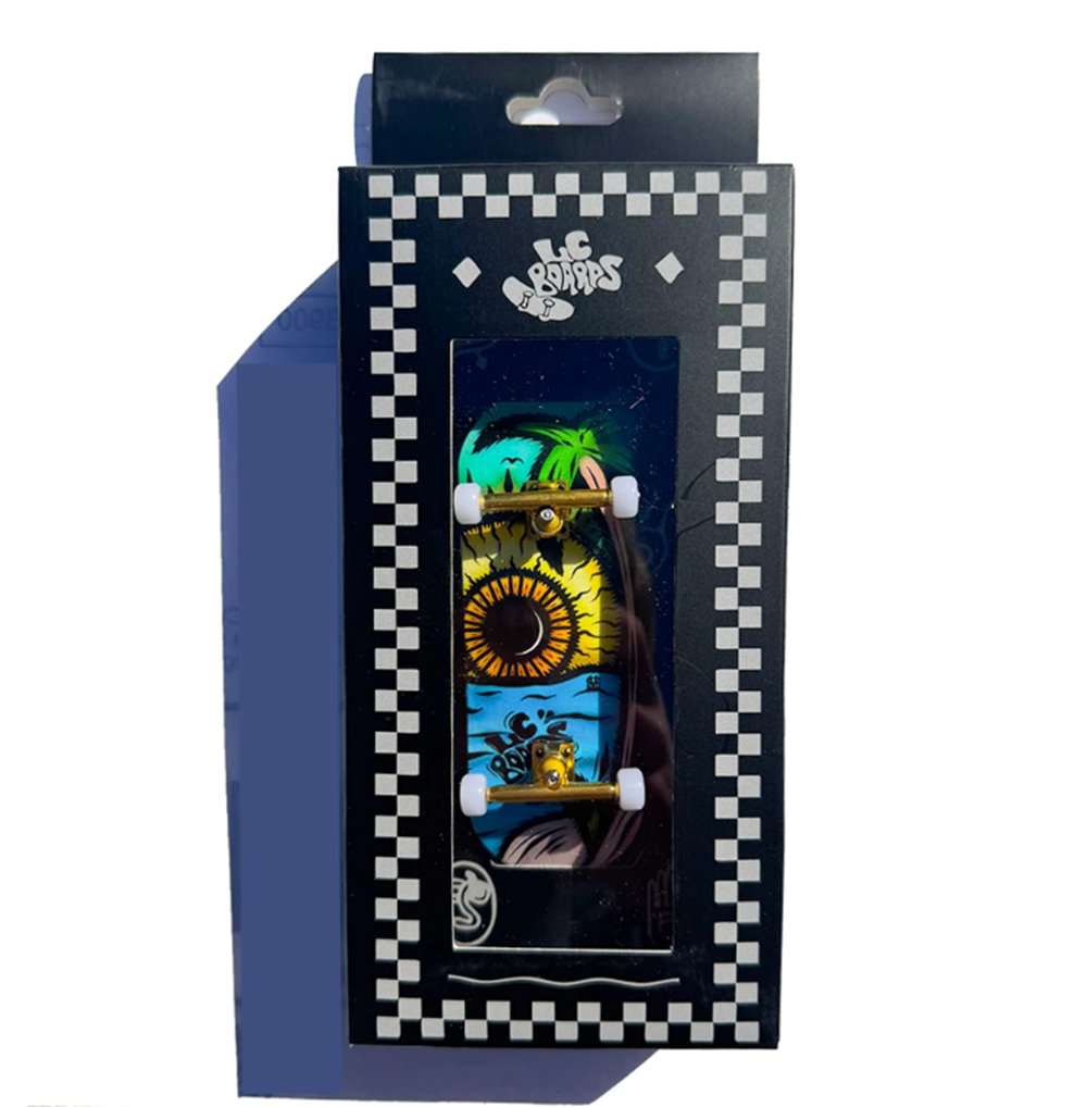 LC Sun Burn Fingerboard Complete Blue Yellow 34mm