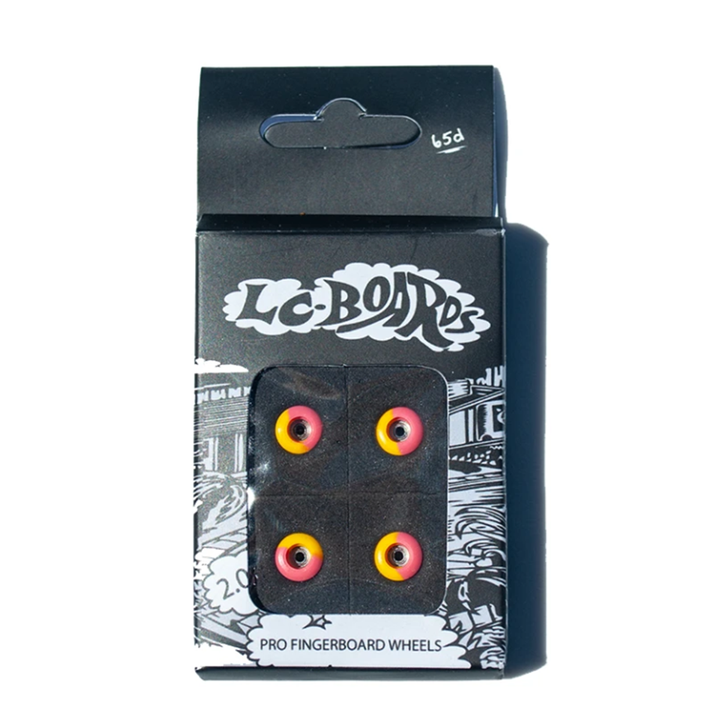 LC Street Shape Urethane Fingerboard Pro Wheels Starburst 8mm 65D