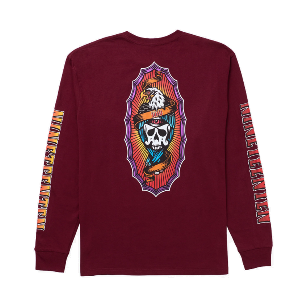 1910 Hawks On The Run Longsleeve Tee Maroon L