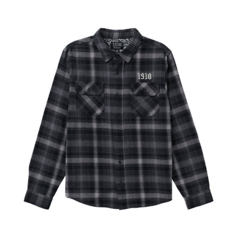 1910 Burslem Flannel Shirt Charcoal