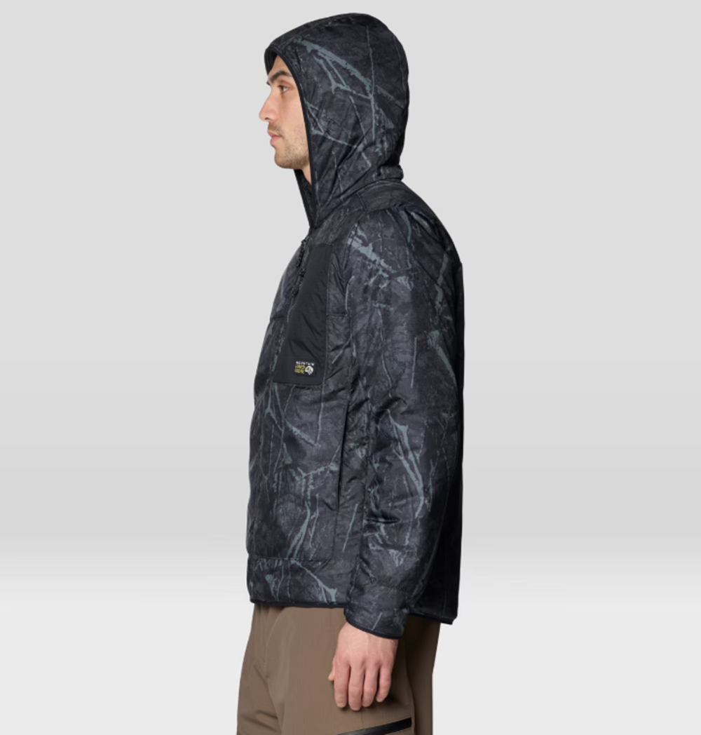 Mountain Hardwear Apres Pro Insulated Hood Jacket Mens Shark Print Black