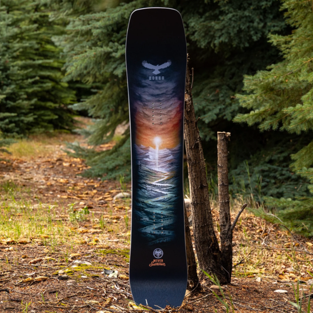 Never Summer Nokhu Snowboard 2627 Black Orange 155