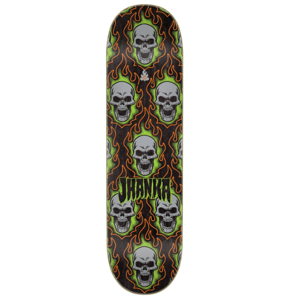 Creature Gonzalez Bonehead Pro Skateboard Deck Silver Orange 8.375x14.5WB