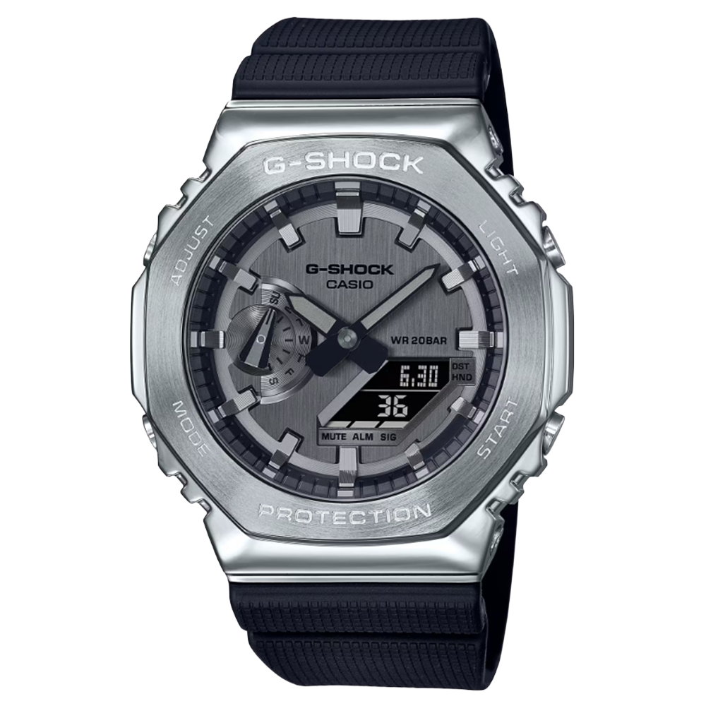 GShock GM2100-1ASW Watch Black Silver