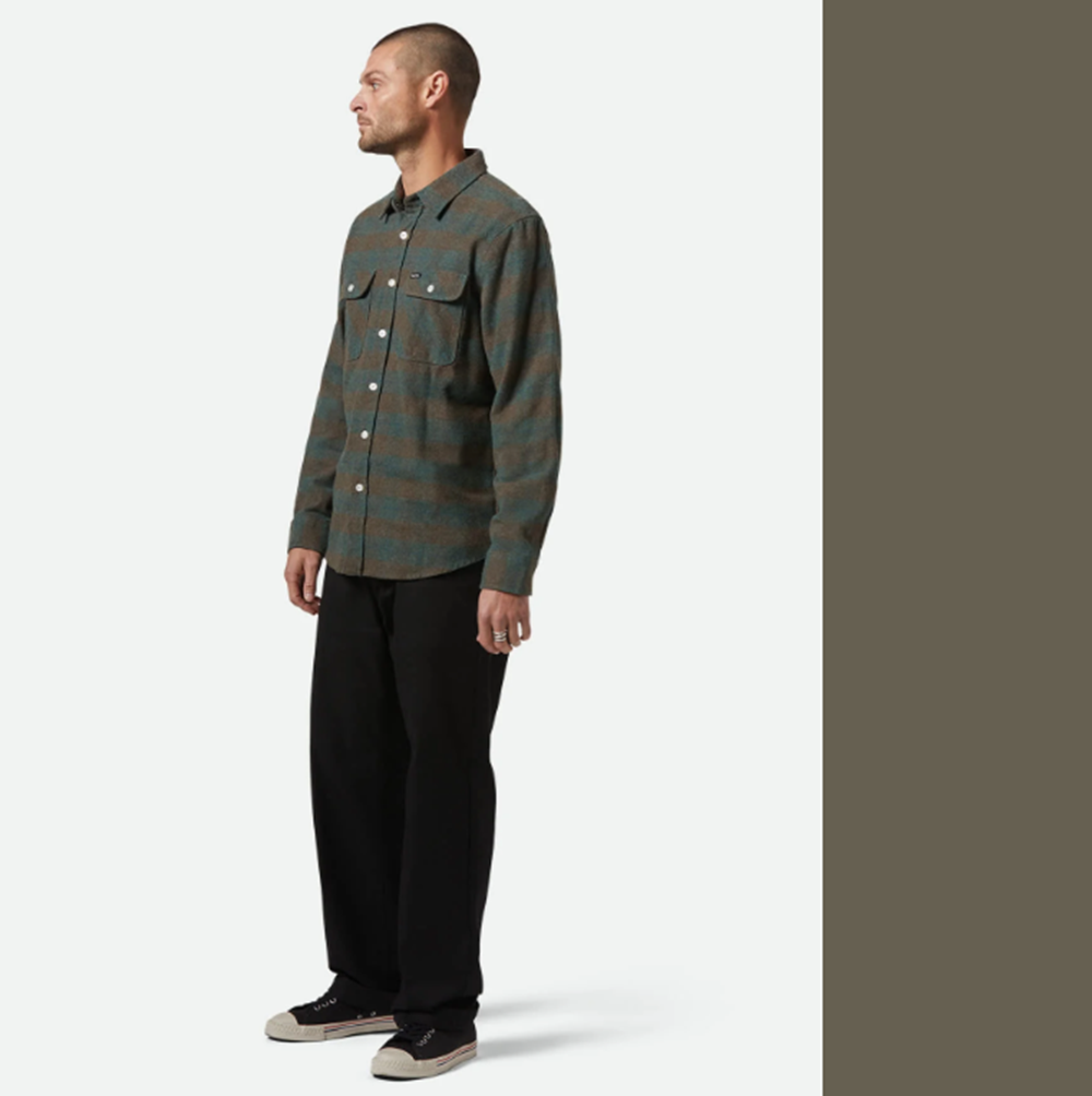 Brixton Bowery Flannel Ocean