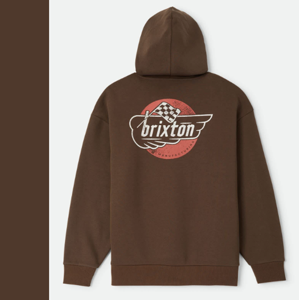 Brixton Heyward Hoodie Walnut Brown