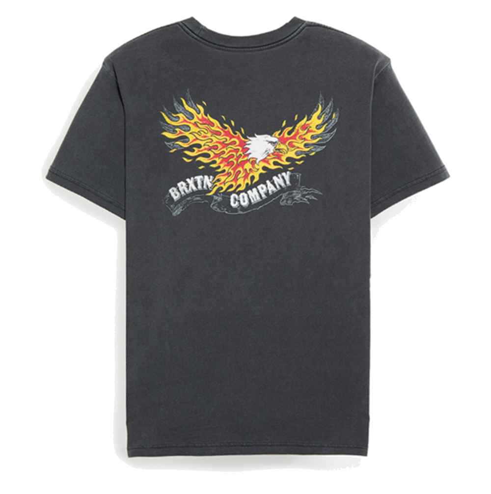 Brixton Blazing Standard SS Tshirt Black Washed