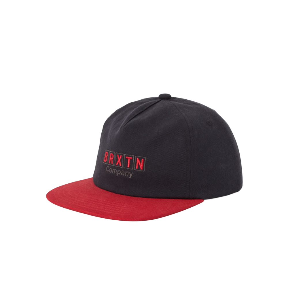 Brixton Blocked Hat Snapback Black Red
