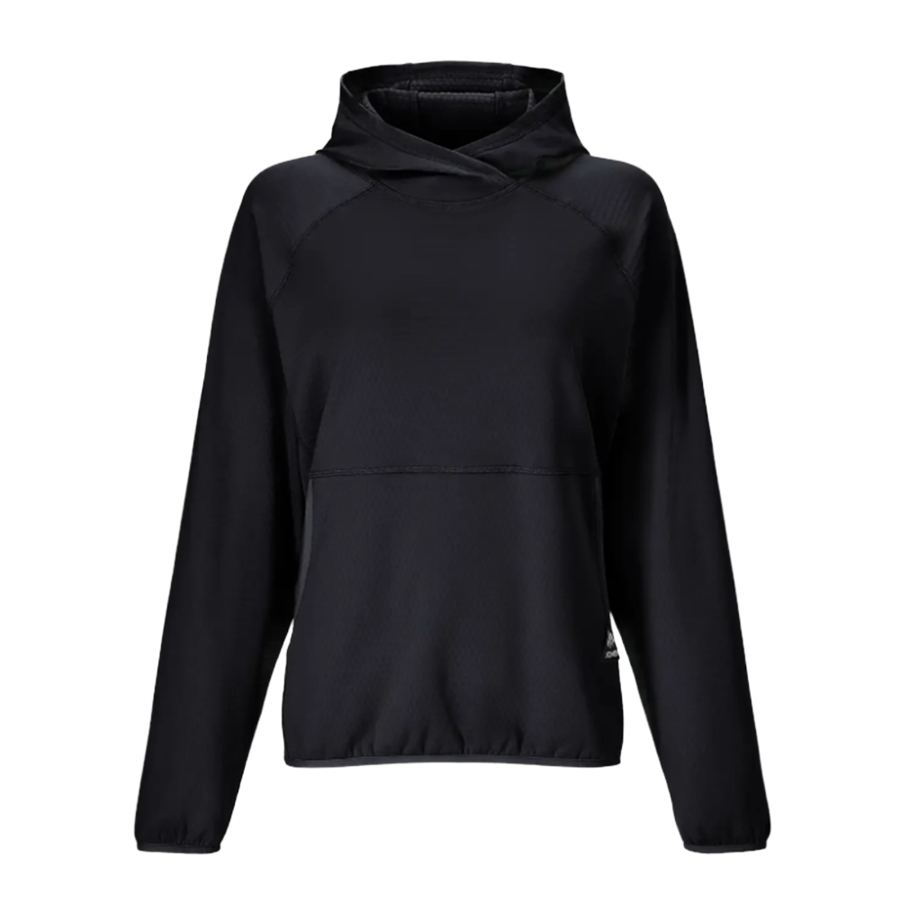 Jones Flagship Grid Fleece Hooded Pullover Womens Black M