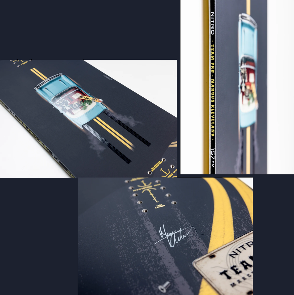 Nitro Team Pro Kleveland Snowboard 2027 Black Yellow 152