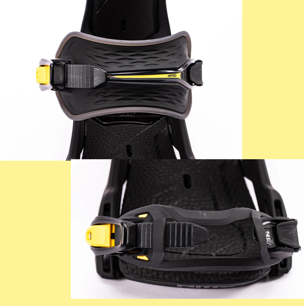 Nitro Team Pro Snowboard Bindings 2027 Black Yellow Medium