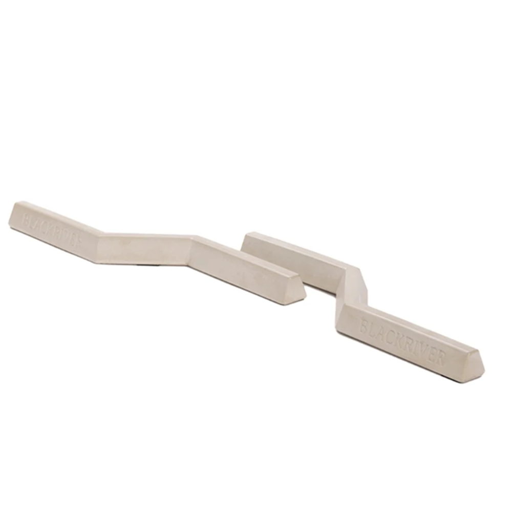 Blackriver Concrete Slappy Curb Fingerboard Obstacle Kinked Right Grey 11inch