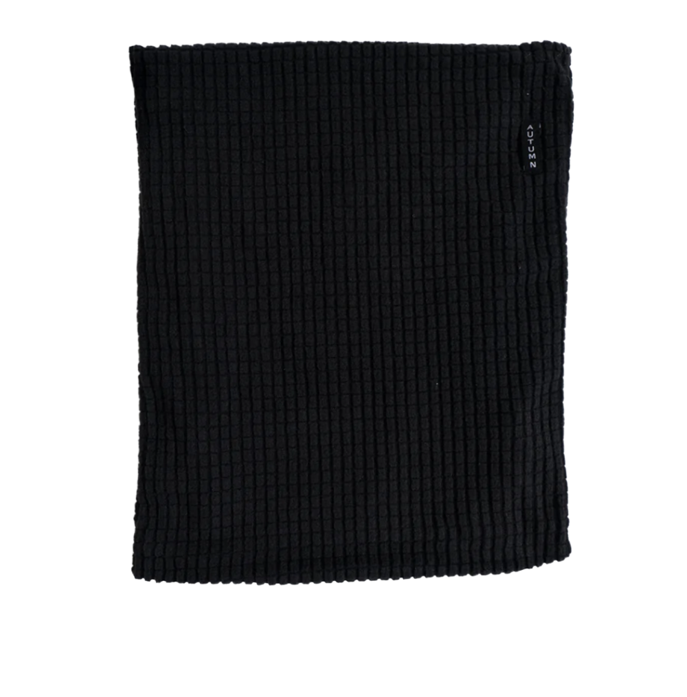 Autumn Grid Fleece Neck Gaiter Black