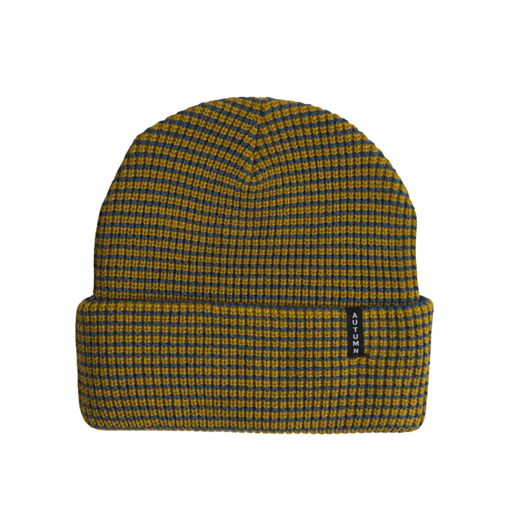 Autumn Stripe Beanie Dijon