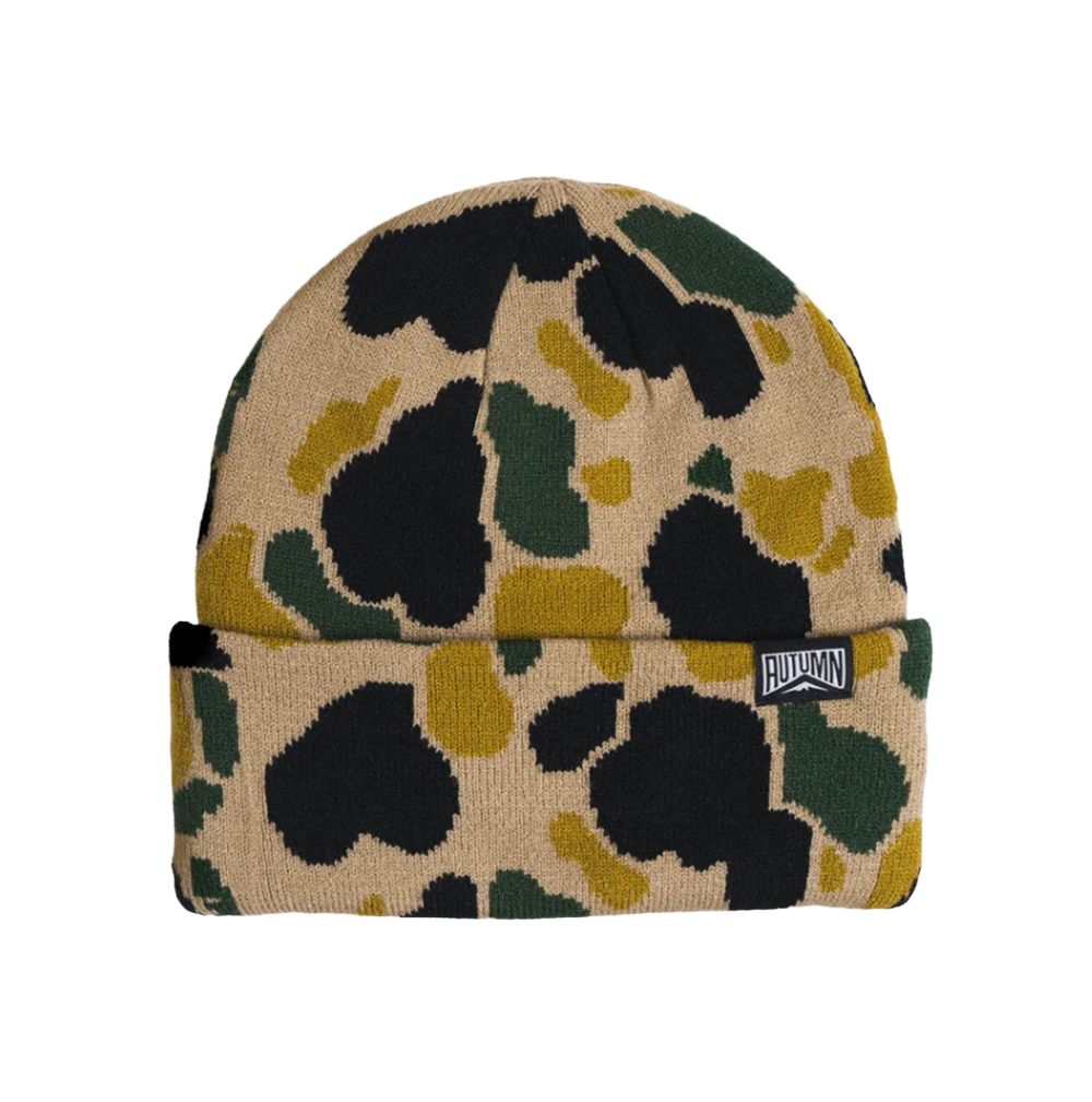 Autumn Duck Camo Beanie Sand