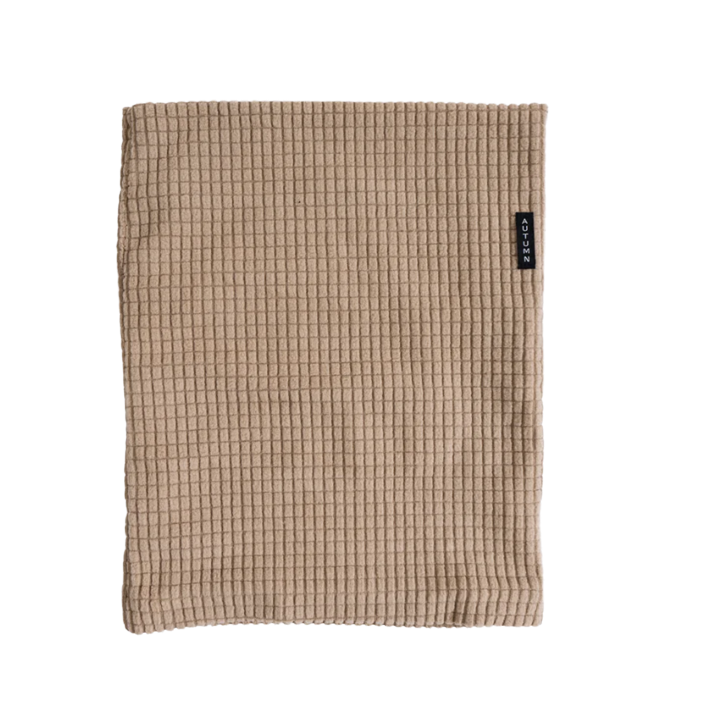 Autumn Grid Fleece Neck Gaiter Sand