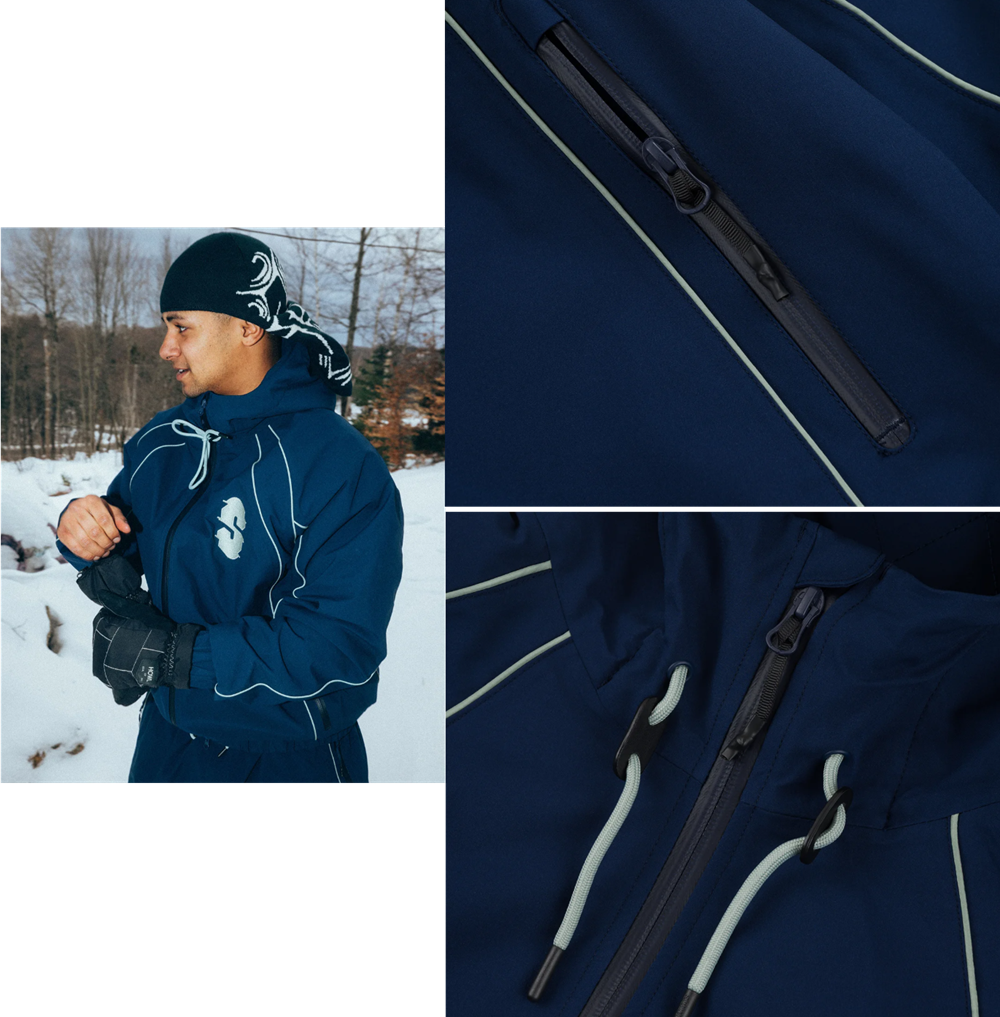Souvenir Insulated Track Jacket Navy