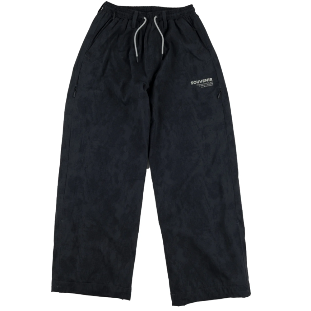 Souvenir Parachute Pants Black Print